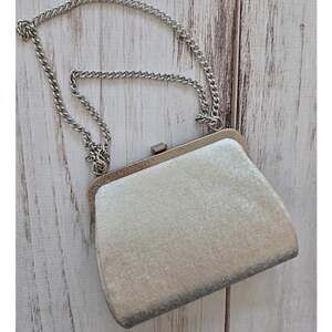 Vintage 90's Silver Evening Bag Purse with Chain strap